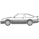 Fujimi 1/24 Tohge Series No.1 EX-1 Toyota 86 Levin AE86 (with Carbon Bonnet Decal), FUJ48017, by FUJIMI