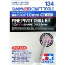 Tamiya Precision Drill Blade 1.0 mm (Shaft Diameter 1.5 mm) , TAM41342, by TAMIYA