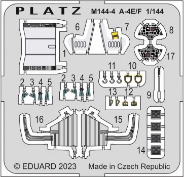 Platz 1/144 Detail Up Etching Parts for A-4E/F Skyhawk, PLZ89394, by PLATZ
