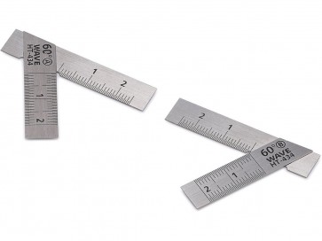 Wave Hobby Tool Series HG Stainless T Square [Short Type] 2pcs / 60 Degree, WAV84341, by WAVE