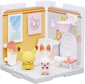TAKARA TOMY Pokemon Pokepiece House Studio Hibanny & Pikachu, TAK70256, by TAKARA TOMY