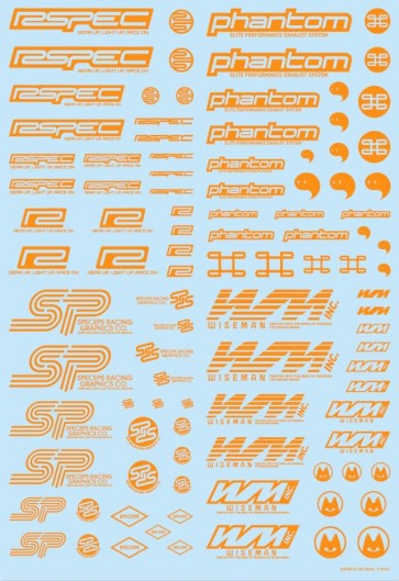 HI Q PARTS LGM Decals 1 Orange (1pc), HIQ77774, by HI Q PARTS
