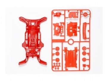 Tamiya 95250 MINI 4WD AR CHASSIS (RED)  , TAM52502, by TAMIYA