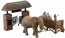 KAIYODO 1/35 ARTPLA Tourist And African Elephant Set, KYD90161, by KAIYODO