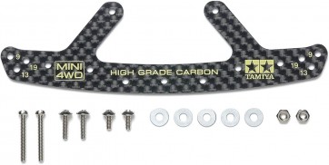 Tamiya Mini 4WD Grade Up Part HG CARBON FRONT BUMPER PLATE (1.5mm) [Mini 4WD Special Project], TAM56920, by TAMIYA