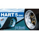 Aoshima 1/24 Heart 5 (5 H) 14 inches Wheel   (4 wheels & tires), AOS54369, by AOSHIMA