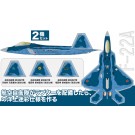 F-TOYS 1/144 F-22A Raptor JASDF Ocean Camouflage Design 2 Planes Set, FTY84160, by F-Toys