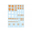 HI Q PARTS JPN DECAL 01 ORANGE (1PC)  , HIQ75107, by HI Q PARTS
