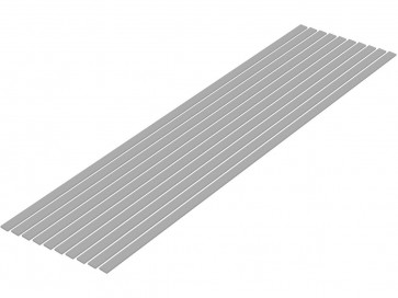 Wave Plastic Material (Gray) Shredded Board 1.0 x 5.0 mm 10pcs, WAV24852, by WAVE