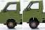Aoshima 1/32 Raku-Pla Snap Kit No.05CU-OG Subaru Sambar Truck Custom Wheels (Olive Green), AOS03897, by AOSHIMA