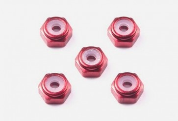 TAMIYA GP493 2mm aluminum lock nut (five Red), TAM15493, by TAMIYA