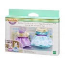 Epoch Sylvanian Families Town Dress Up Set (Light Purple & Blue Green) , EPC93503, by Epoch