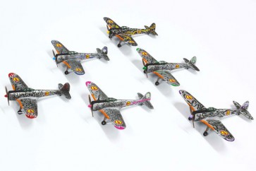 Platz 1/144 "The Magnificent Kotobuki Complete Edition" Hayabusa Model 1 Kotobukiya Squadron 6 Aircraft Set  , PLZ67927, by PLATZ
