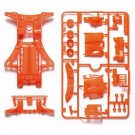 Tamiya Mini 4WD Grade Up Part FM-A FLUORESCENT-COLOR CHASSIS SET (ORANGE)  , TAM55091, by TAMIYA