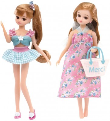 TAKARA TOMY Licca LW-13 Gingham Check & Flower Swimsuit Set, TAK08716, by TAKARA TOMY