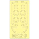 Platz 1/72 JASDF T-1 JET TRAINER MASK SHEET  , PLZ56815, by PLATZ