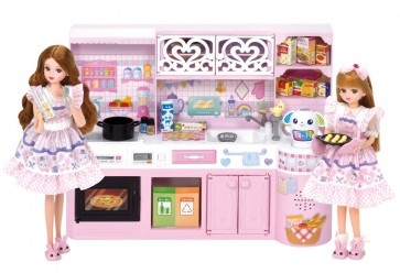 TAKARA TOMY LICCA-CHAN LF-06 A lot of chat Rika-chan kitchen  , TAK16788, by TAKARA TOMY