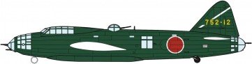Hasegawa 1/72 Mitsubishi G4M2A Type 1 Attack Bomber (Betty) Model 24 752nd Air Group, HAS24939, by HASEGAWA
