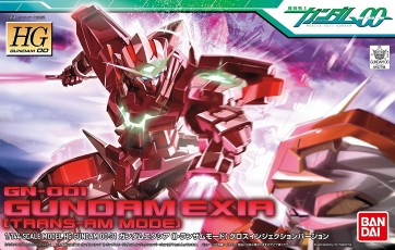BANDAI  1/144 HG Gundam Exia Trans-Am mode   Plastic Model kit, BAN77184, by BANDAI