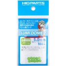 HI Q PARTS LUMI DOME 2 Fluorescent Green 5.0mm (10pcs), HIQ79457, by HI Q PARTS