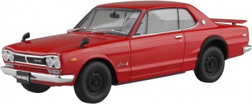 Aoshima 1/24 Raku-Pla Snap Car No.1-RE KPGC10 Skyline HT 2000GT-R 1970 Red, AOS65914, by AOSHIMA