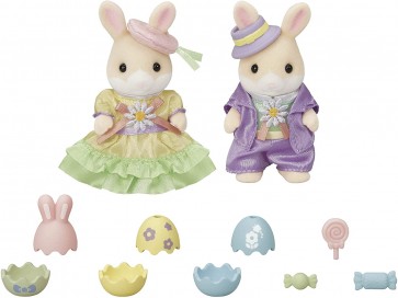 Epoch Sylvanian Families Margaret Rabbit Easter Pair Set, EPC49442, by Epoch