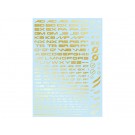 HI Q PARTS TR Decal 3 Alphabet Gold (1pc.), HIQ73905, by HI Q PARTS