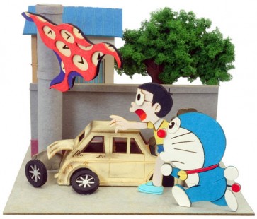 Sankei MINIATUART KIT DORAEMON MINI TIME FUROSHIKI , SNK49520, by SANKEI