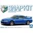 Aoshima 1/32 Raku-Pla Snap Kit No.21-BE Nissan R33 Skyline GT-R (Blue), AOS00360, by AOSHIMA