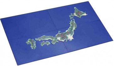 Fujimi Building Series MAP OF JAPAN (PAINTED) WITH SEA SURFACE PLATE  , FUJ00911, by FUJIMI