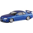 Aoshima 1/32 The Snap Kit No.11-SP1 Nissan R34 Skyline GT-R Custom Wheel (Bayside Blue), AOS66300, by AOSHIMA