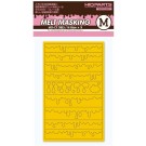 HI Q PARTS Pre-cut musking sticker for melting paint pattern M size 3pc  , HIQ75664, by HI Q PARTS