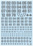 HI Q PARTS DZ Number Decal Gray 1seat  , HIQ74834, by HI Q PARTS
