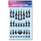 HI Q PARTS Fire Tribal Decal Solid Black (1pcs), HIQ77309, by HI Q PARTS