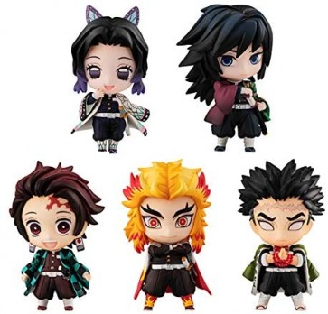 MegaHouse DEMON SLAYER: KIMETSU NO YAIBA:TANJIRO AND PILLARS MASCOT SET A  , MEG29055, by MEGAHOUSE