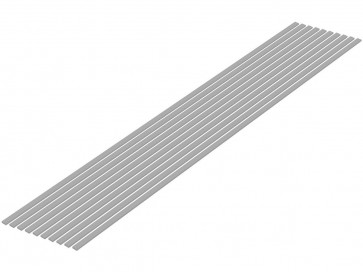 Wave Plastic Material (Gray) Shredded Board 1.0 x 3.0 mm 10pcs, WAV24838, by WAVE