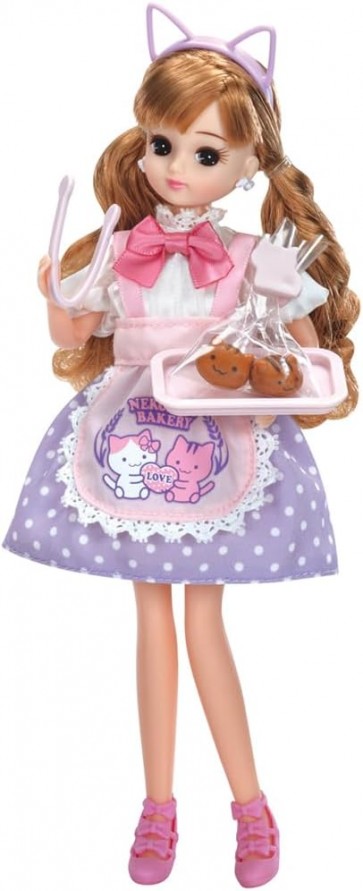 TAKARA TOMY Licca-chan LW-13 Nekoneko Bakery Dress Set, TAK80957, by TAKARA TOMY