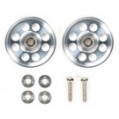 Tamiya HG Lightweight 17mm Aluminum Ball-Race Rollers (Ringless) (Mini 4WD Limited), TAM95563, by TAMIYA