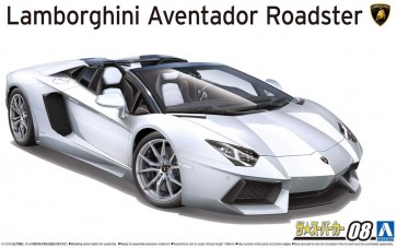Aoshima 1/24 The Super Car No.8 12 Lamborghini Aventador Roadster, AOS58664, by AOSHIMA