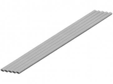 Wave Plastic = Material (Gray) Elongated Round Pipe 3 x 6 mm 5pcs, WAV24210, by WAVE