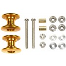 Tamiya LIGHTWEIGHT DOUBLE ALUMINUM ROLLERS (13-12MM GOLD)  , TAM55817, by TAMIYA