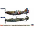Hasegawa 1/72 Hasegawa Limited Series DEWOITINE D.520 & MESSERSCHMITT BF109E BATTLE OF FRANCE  , HAS23321, by HASEGAWA