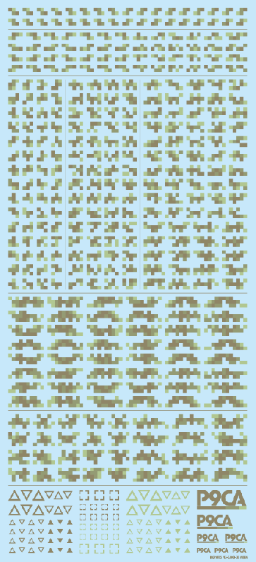 HI Q PARTS Pixel Camouflage Decal 2 Forest Camouflage (1 sheet) , HIQ73868, by HI Q PARTS
