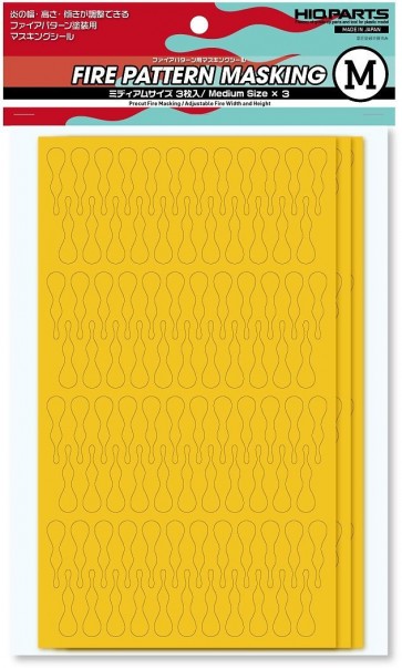 HI Q PARTS Fire Pattern Masking Sticker M (Set of 3), HIQ77149, by HI Q PARTS