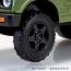 Aoshima 1/32 Raku-Pla Snap Kit No.18CU-OG Suzuki JA11 Jimny Custom Wheel (Olive Green), AOS04122, by AOSHIMA