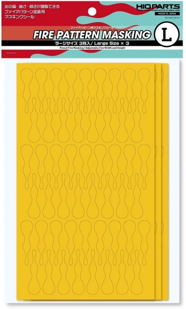 HI Q PARTS Fire Pattern Masking Sticker L (Set of 3), HIQ77156, by HI Q PARTS
