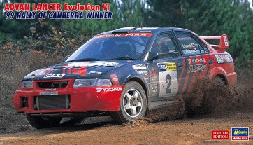 Hasegawa 1/24 Hasegawa Limited Series ADVAN LANCER EVOLUTION VI 99 RALLY OF CANBERRA WINNER  , HAS04430, by HASEGAWA
