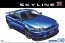 Aoshima 1/24 The model car 8 Nissan BNR 34 Skyline GT - R V - spec II '02 plastic kit , AOS51597, by AOSHIMA