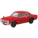 Aoshima 1/32 Raku-Pla Snap Kit No.16-RD Nissan C10 Skyline 2000GT-R (Red), AOS01640, by AOSHIMA
