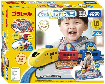 TAKARA TOMY Plarail Push de Go! Easy for the first time Plarail Colorful Tokkyu Set, TAK78200, by TAKARA TOMY